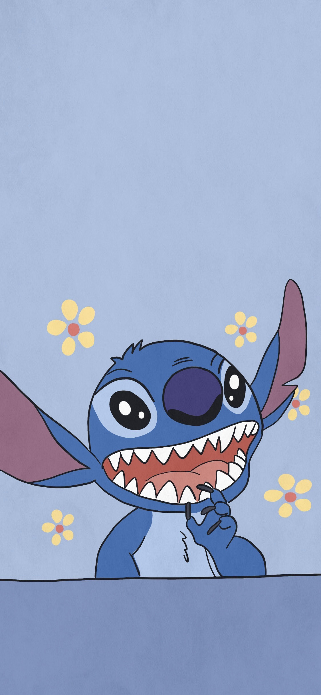 [2436×1125]星际宝贝 史迪仔 626实验品 迪士尼 苹果手机动漫壁纸图片