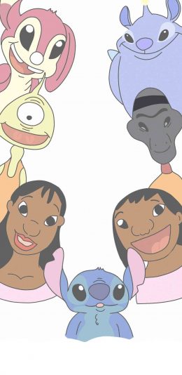 [2436x1125]星际宝贝 史迪仔 莉萝 626试验品（取自微博：寄喜饼给你喔） 苹果手机动漫壁纸图片