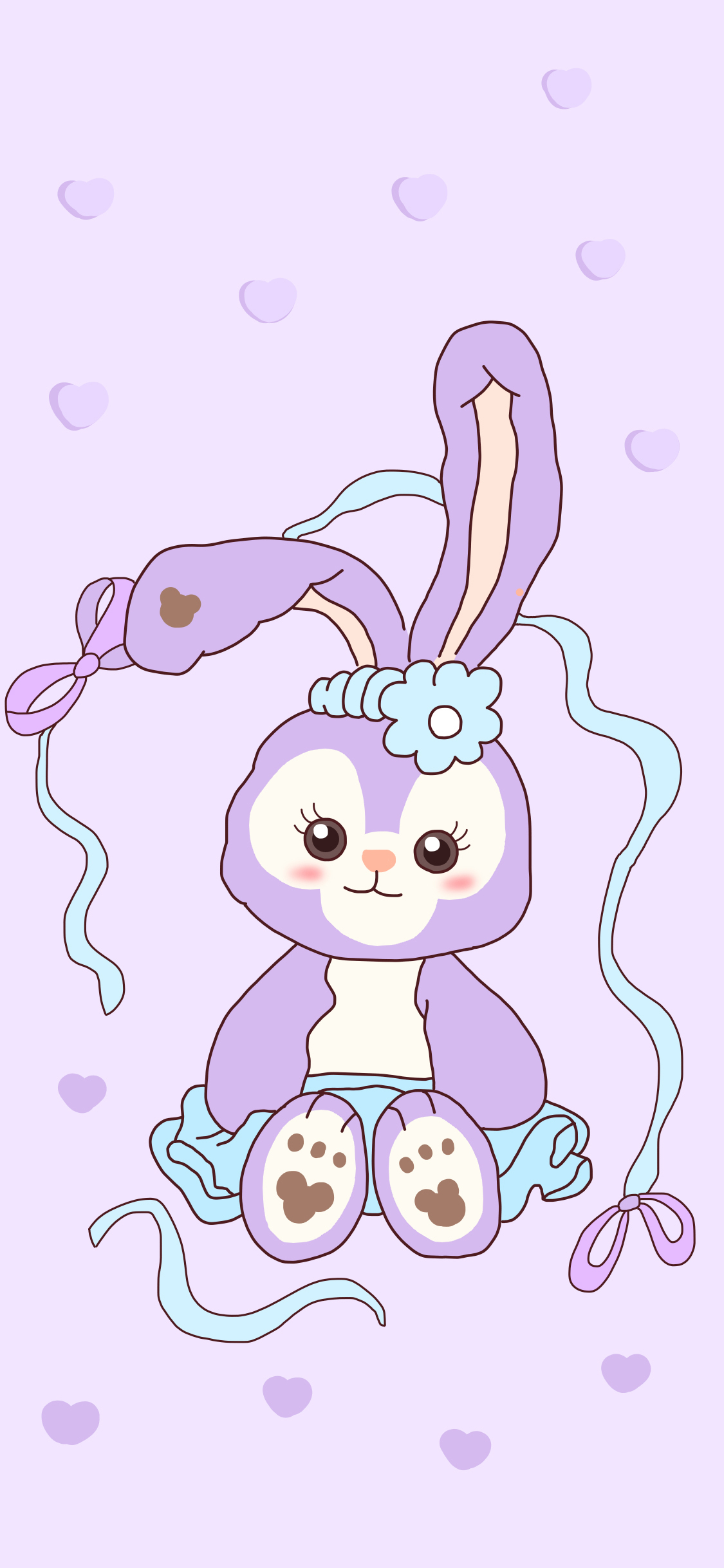 [2436×1125]星黛露 紫 可爱 迪士尼 苹果手机动漫壁纸图片