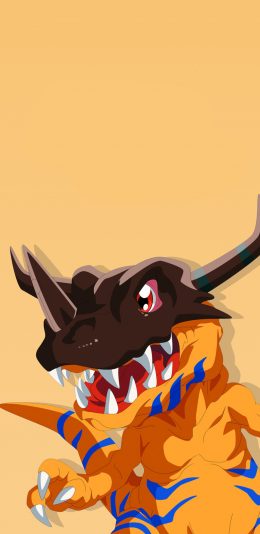 [2436x1125]暴龙兽 数码宝贝 动画 日本 苹果手机动漫壁纸图片