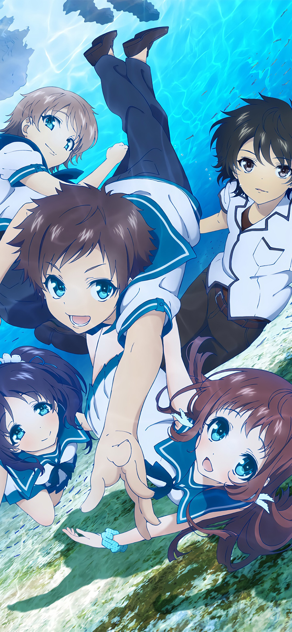 [2436×1125]来自风平浪静的明天 日本 漫画 先岛光 向井户爱花 苹果手机动漫壁纸图片