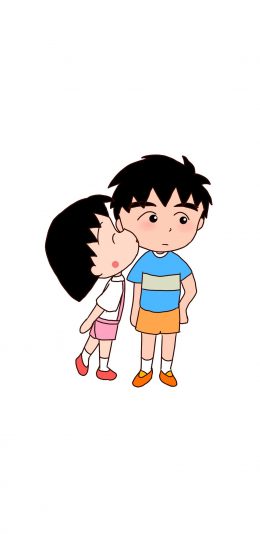 [2436x1125]樱桃小丸子 大野健一 日本 漫画 卡通 亲 苹果手机动漫壁纸图片