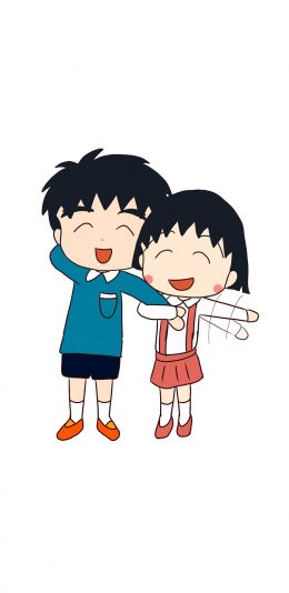 [2436x1125]樱桃小丸子 大野健一 日本 漫画 卡通 开心 笑 苹果手机动漫壁纸图片