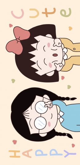 [2436x1125]樱桃小丸子 日本 动画 快乐 可爱 苹果手机动漫壁纸图片