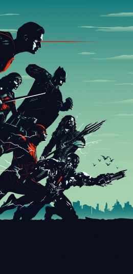 [2436x1125]正义联盟 漫威 欧美 超级英雄 苹果手机动漫壁纸图片