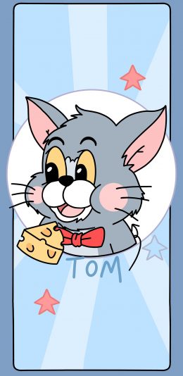 [2436x1125]汤姆 猫和老鼠 汤姆 ton 蓝 苹果手机动漫壁纸图片