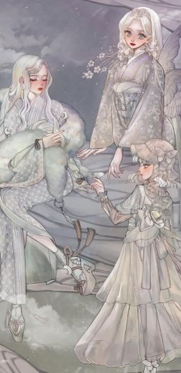 [2436x1125]洛丽塔 少男 动漫 插图 苹果手机动漫壁纸图片