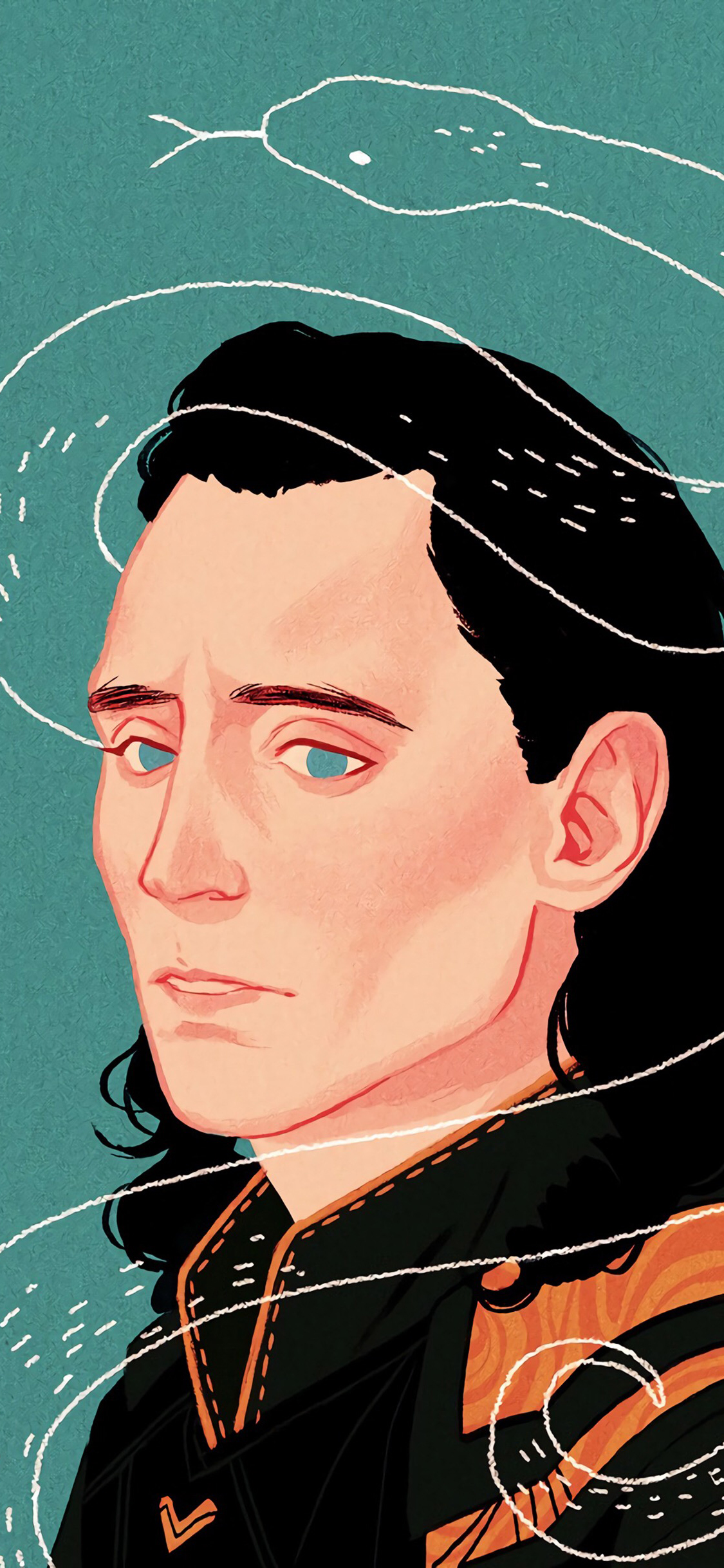 [2436×1125]洛基 超级英雄 复仇者联盟 漫威 欧美 苹果手机动漫壁纸图片