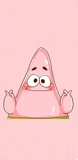 [2436x1125]派大星 海绵宝宝 动漫 卡通 粉 苹果手机动漫壁纸图片