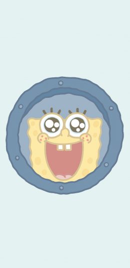 [2436x1125]海绵宝宝 动画 可爱 大眼 苹果手机动漫壁纸图片