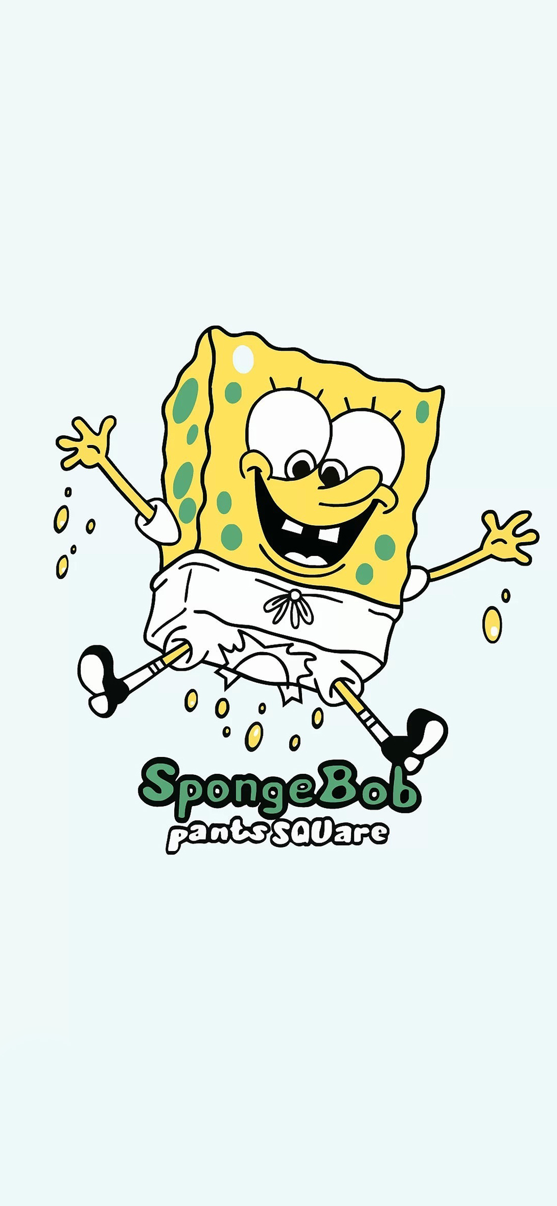 [2436×1125]海绵宝宝 卡通 可爱 苹果手机动漫壁纸图片