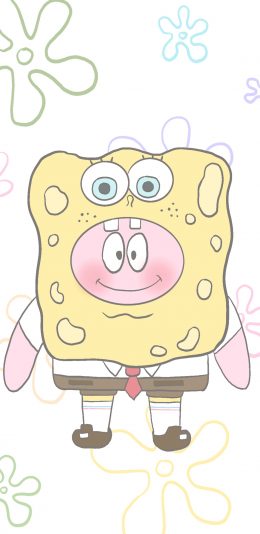 [2436x1125]海绵宝宝 可爱  派大星 苹果手机动漫壁纸图片