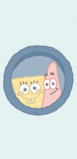 [2436x1125]海绵宝宝 可爱 派大星 动画 苹果手机动漫壁纸图片
