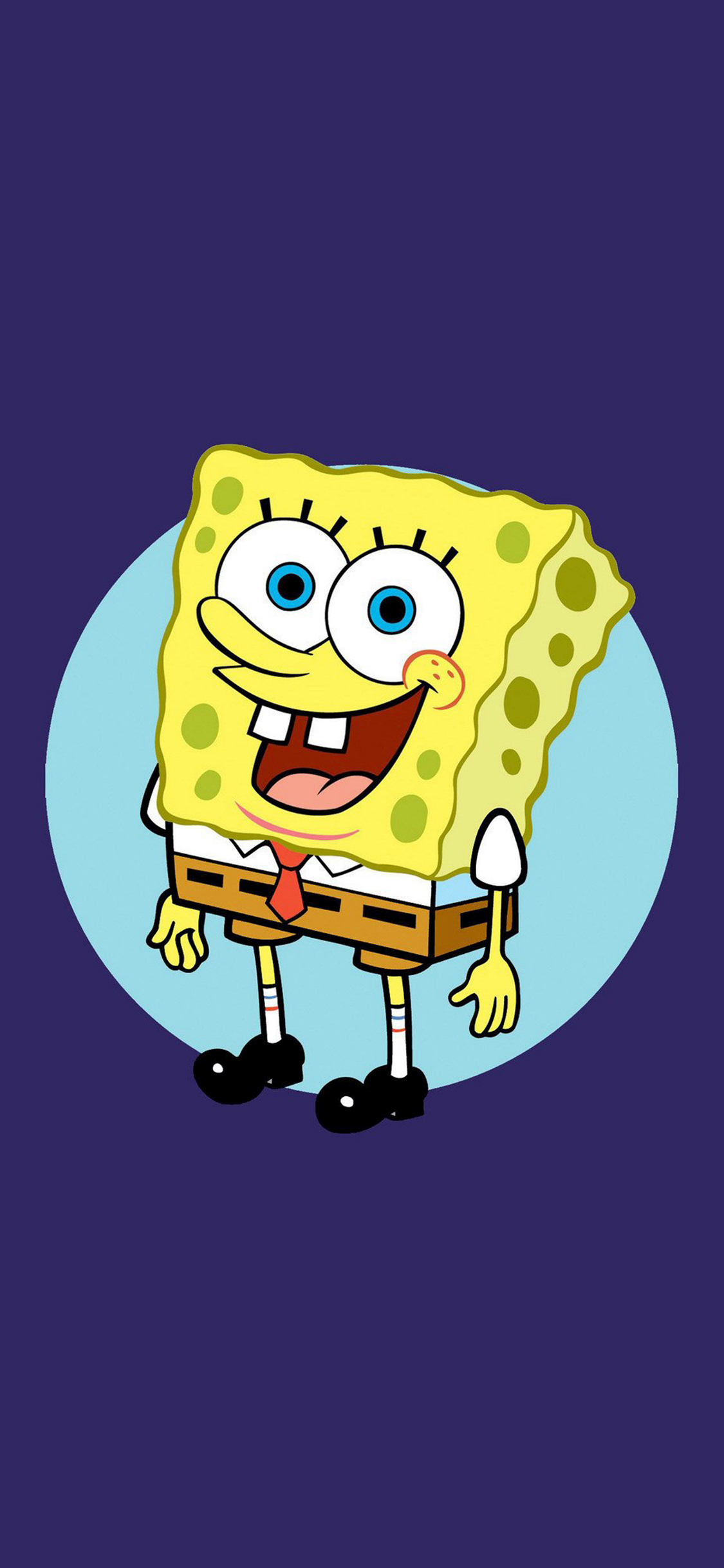 [2436×1125]海绵宝宝 欧美 动画 笑 苹果手机动漫壁纸图片