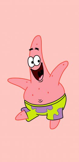 [2436x1125]海绵宝宝 派大星 粉 苹果手机动漫壁纸图片