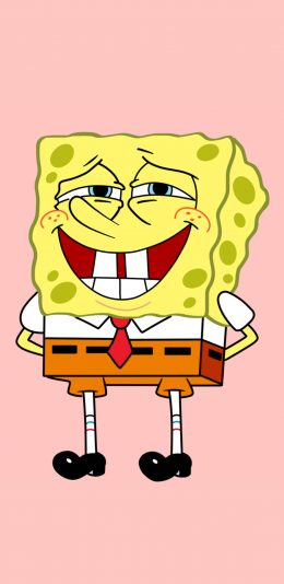 [2436x1125]海绵宝宝 笑脸 猥琐 苹果手机动漫壁纸图片
