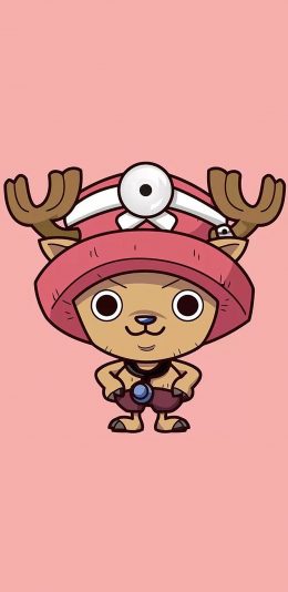 [2436x1125]海贼王 乔巴 粉色 苹果手机动漫壁纸图片