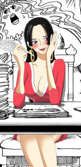 [2436x1125]海贼王 女帝 性感 苹果手机动漫壁纸图片