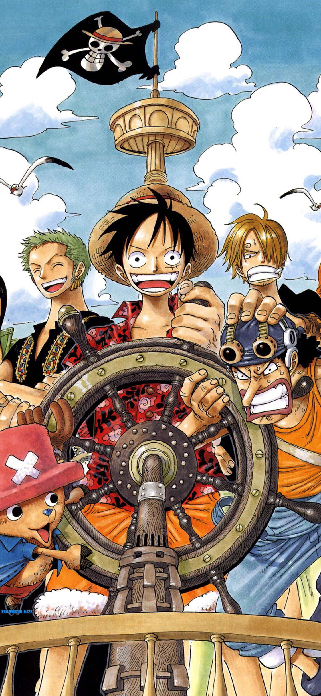 [2436×1125]海贼王 日漫 航海王 路飞 苹果手机动漫壁纸图片