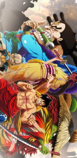 [2436x1125]海贼王 日漫 路飞 和之国 苹果手机动漫壁纸图片