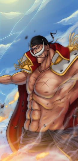 [2436x1125]海贼王 白胡子 爱德华 四皇 动画 日本 苹果手机动漫壁纸图片