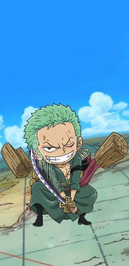 [2436x1125]海贼王 索隆 绿藻头 苹果手机动漫壁纸图片