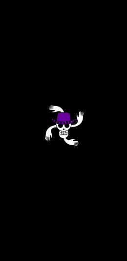 [2436x1125]海贼王 罗宾 鬼头海贼旗 苹果手机动漫壁纸图片