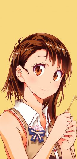 [2436x1125]漫画 二次元 少女 日系 黄色 苹果手机动漫壁纸图片