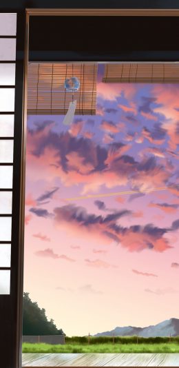 [2436x1125]漫画场景 房屋 屋内 日本 天空 苹果手机动漫壁纸图片