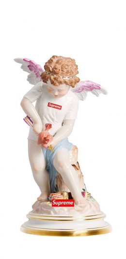 [2436x1125]潮图 丘比特 supreme 爱神 苹果手机动漫壁纸图片