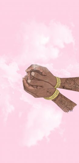 [2436x1125]潮图 双手 黑人 川久保玲 苹果手机动漫壁纸图片