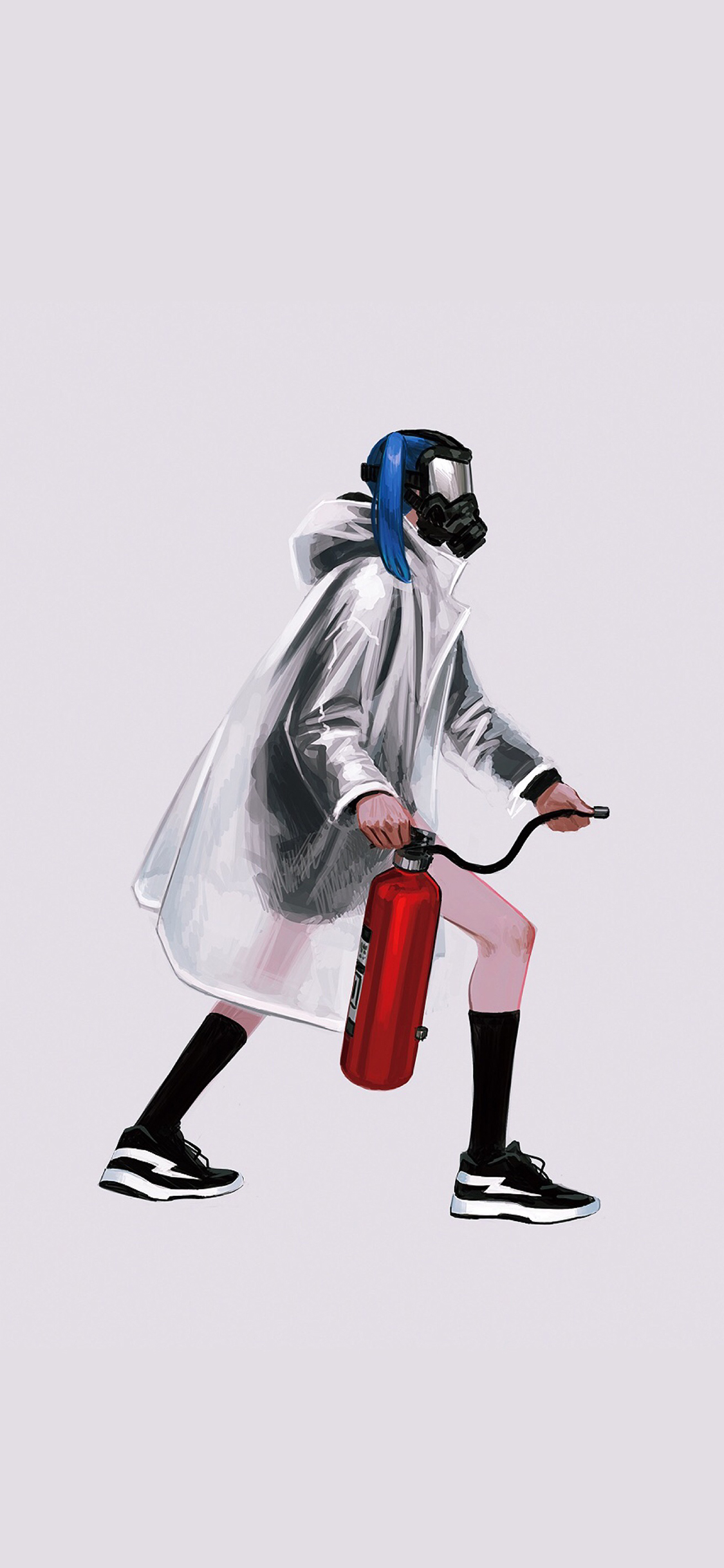 [2436×1125]潮图 服饰 面具 灭火器 苹果手机动漫壁纸图片