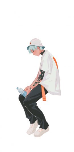 [2436x1125]潮图 男孩 纹身 服饰 苹果手机动漫壁纸图片