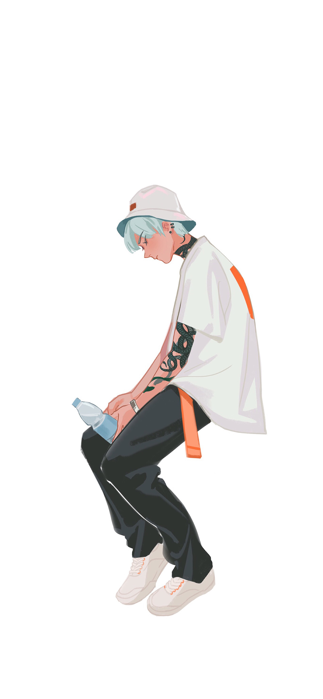 [2436×1125]潮图 男孩 纹身 服饰 苹果手机动漫壁纸图片