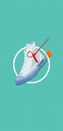 [2436x1125]潮图 鞋子 匡威 OFF-WHITE X CONVERSE 苹果手机动漫壁纸图片