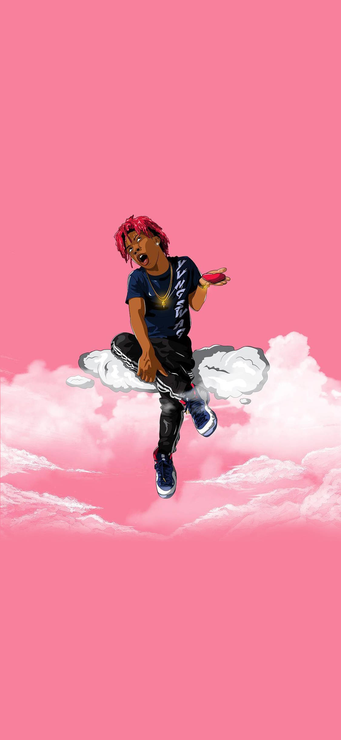 [2436×1125]潮图 黑人 脏辫 时尚 苹果手机动漫壁纸图片