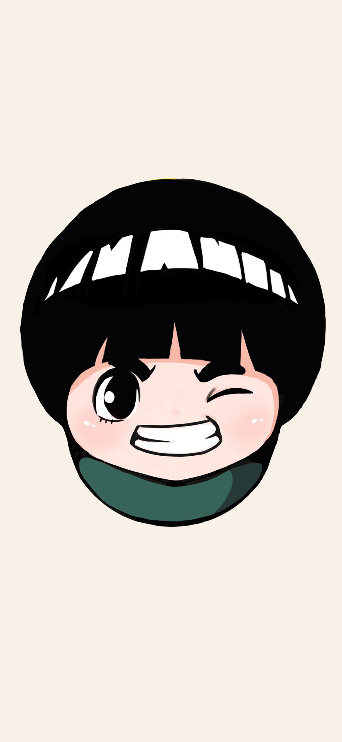 [2436×1125]火影忍者 动漫 卡通 李洛克 苹果手机动漫壁纸图片