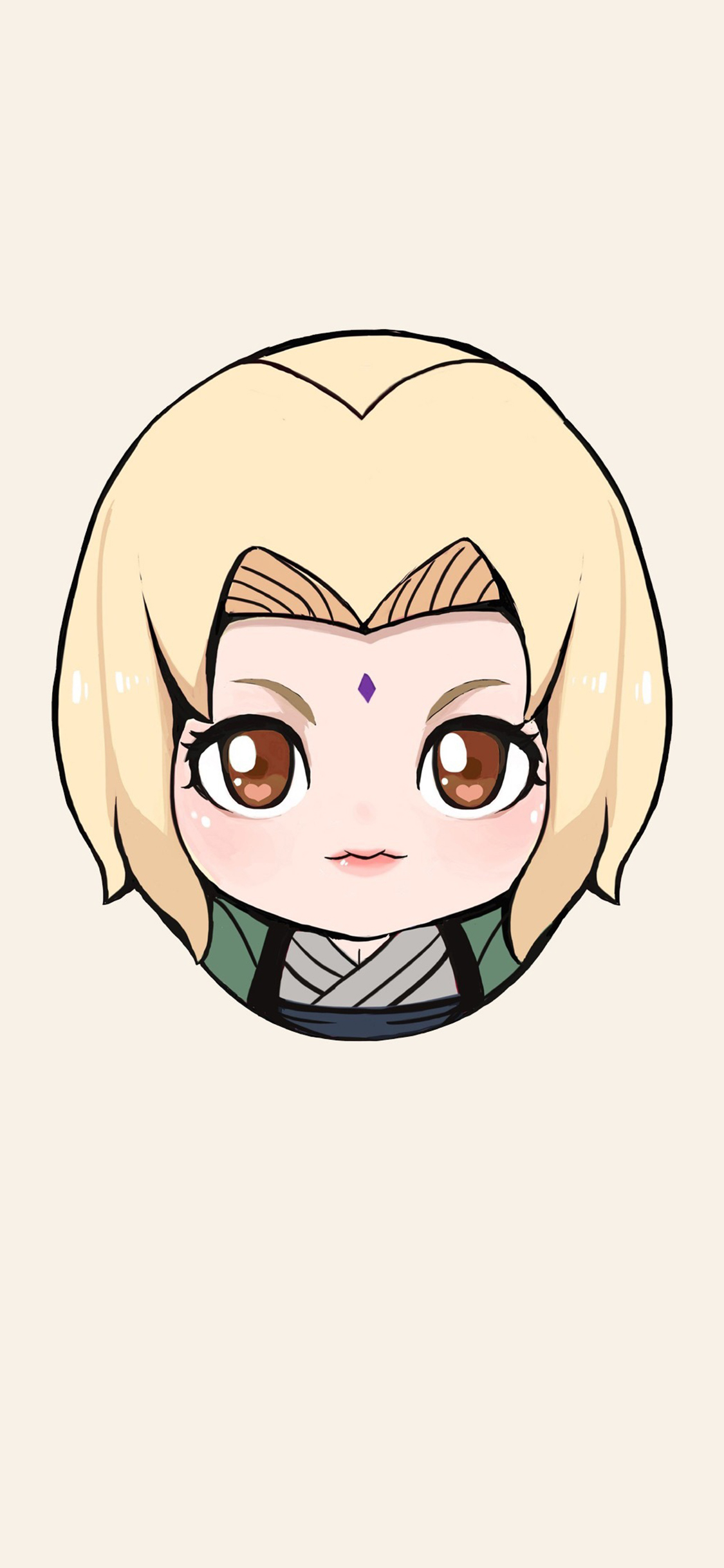 [2436×1125]火影忍者 动漫 卡通 纲手 苹果手机动漫壁纸图片