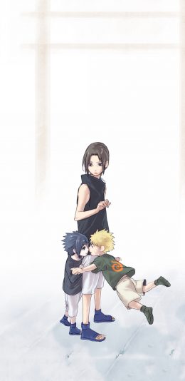 [2436x1125]火影忍者 动画 鸣人 佐助 宇智波鼬 苹果手机动漫壁纸图片