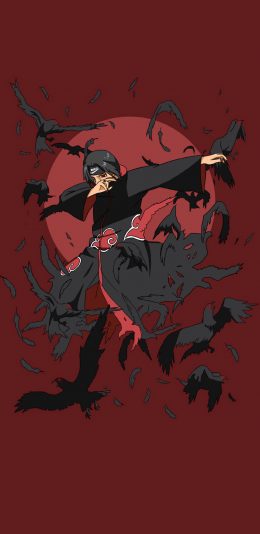 [2436x1125]火影忍者 宇智波鼬 血轮眼 苹果手机动漫壁纸图片