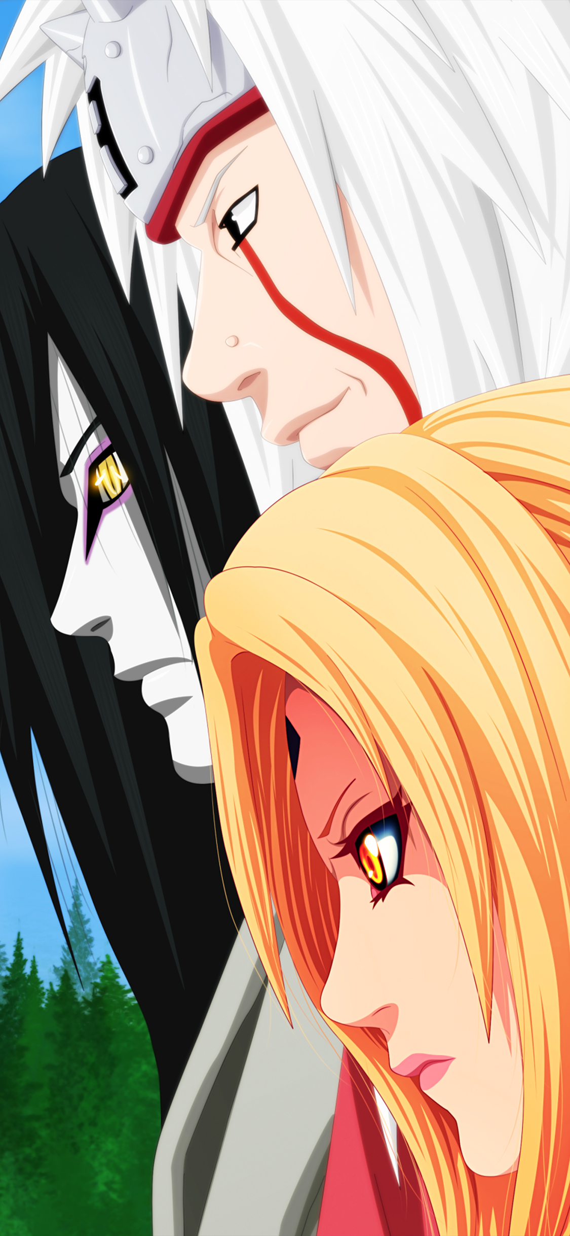 [2436×1125]火影忍者 日本 漫画 侧脸 苹果手机动漫壁纸图片