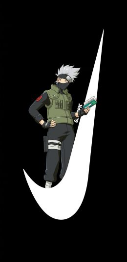 [2436x1125]火影忍者 日本 漫画 卡卡西 耐克 苹果手机动漫壁纸图片