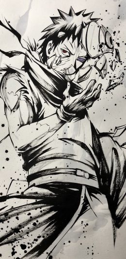 [2436x1125]火影忍者 日本 漫画 宇智波带土 苹果手机动漫壁纸图片
