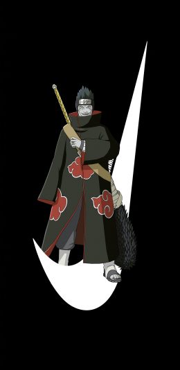 [2436x1125]火影忍者 日本 漫画 干柿鬼鲛 耐克 苹果手机动漫壁纸图片