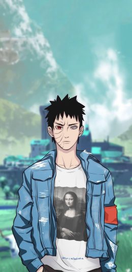 [2436x1125]火影忍者 日本 漫画 潮服 潮流 宇智波带土 苹果手机动漫壁纸图片