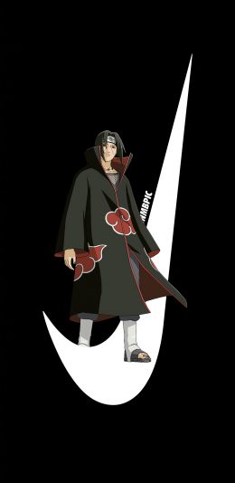 [2436x1125]火影忍者 漫画 耐克 logo 日本 宇智波鼬 苹果手机动漫壁纸图片