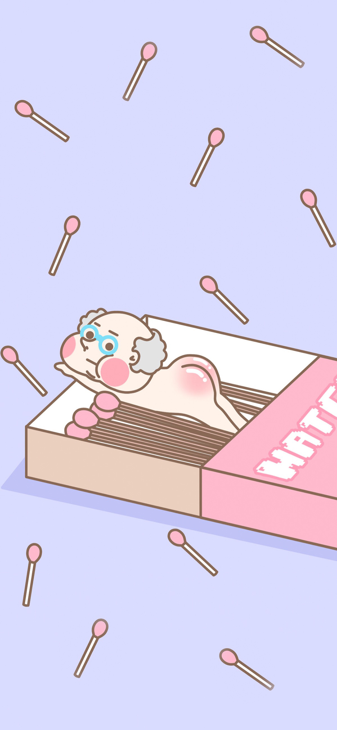 [2436×1125]火柴人 小老头 可爱 屁股 苹果手机动漫壁纸图片