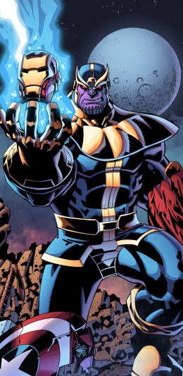 [2436x1125]灭霸 漫威 超级英雄 复仇者联盟 欧美 苹果手机动漫壁纸图片