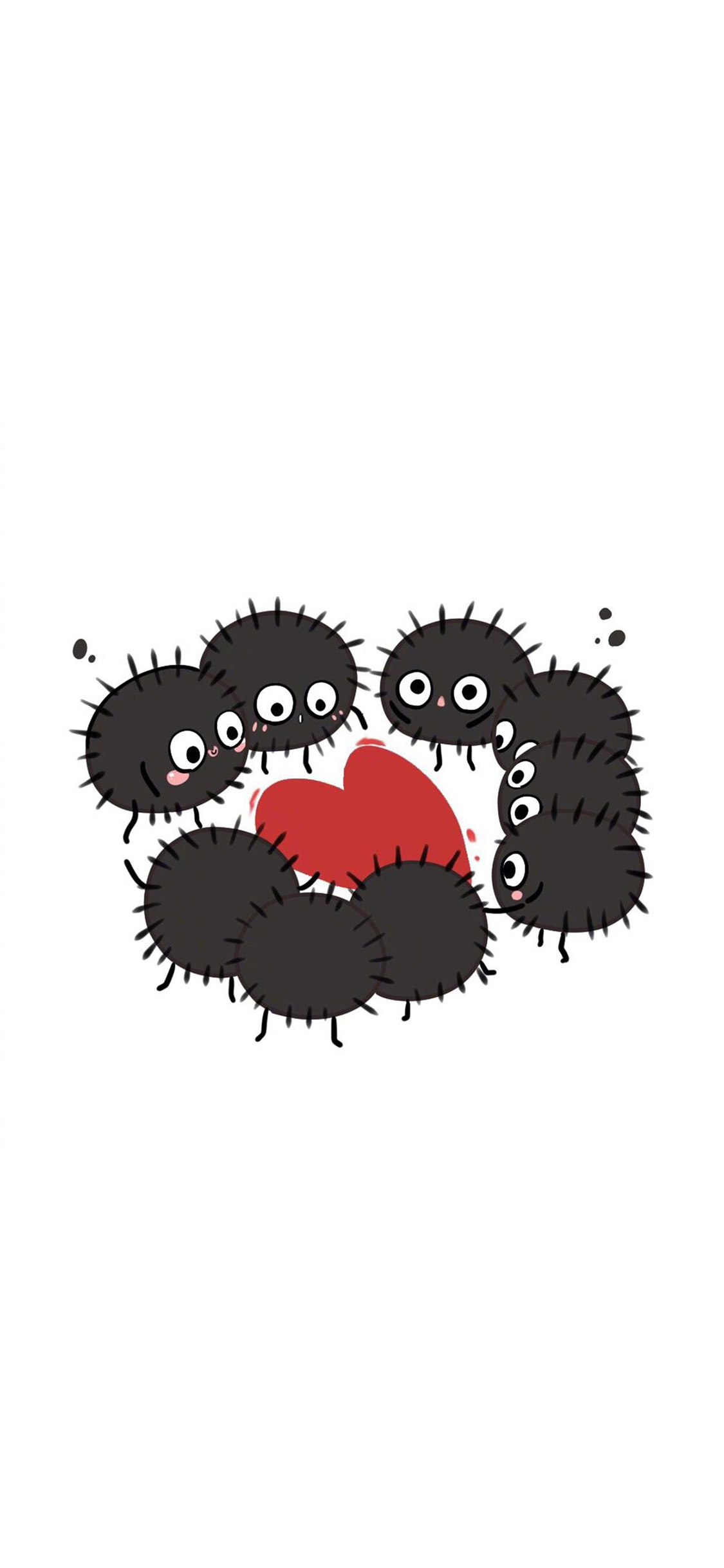 [2436×1125]煤球 千与千寻 宫崎骏 动画 苹果手机动漫壁纸图片