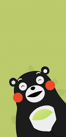 [2436x1125]熊本熊 日本 抹茶 可爱 卡通 苹果手机动漫壁纸图片
